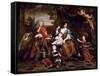 Louis of France, Grand Dauphin (1661-171), with His Family-Pierre Mignard-Framed Stretched Canvas