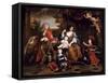 Louis of France, Grand Dauphin (1661-171), with His Family-Pierre Mignard-Framed Stretched Canvas