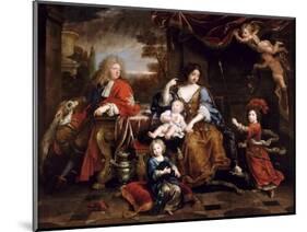 Louis of France, Grand Dauphin (1661-171), with His Family-Pierre Mignard-Mounted Giclee Print