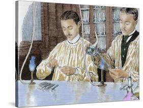 Louis Pasteur (1822-1895). French Chemist and Bacteriologist. Experiment with the Anthrax Vaccine-Prisma Archivo-Stretched Canvas