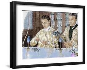 Louis Pasteur (1822-1895). French Chemist and Bacteriologist. Experiment with the Anthrax Vaccine-Prisma Archivo-Framed Photographic Print