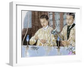 Louis Pasteur (1822-1895). French Chemist and Bacteriologist. Experiment with the Anthrax Vaccine-Prisma Archivo-Framed Photographic Print