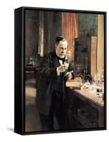 Louis Pasteur (1822-95) in His Laboratory, 1885-Albert Edelfelt-Framed Stretched Canvas