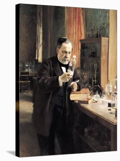 Louis Pasteur (1822-95) in His Laboratory, 1885-Albert Edelfelt-Stretched Canvas