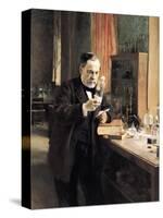 Louis Pasteur (1822-95) in His Laboratory, 1885-Albert Edelfelt-Stretched Canvas