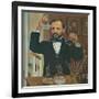 Louis Pasteur French Chemist and Microbiologist, in His Laboratory, Ca. 1880s-null-Framed Art Print