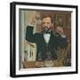 Louis Pasteur French Chemist and Microbiologist, in His Laboratory, Ca. 1880s-null-Framed Art Print