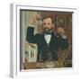 Louis Pasteur French Chemist and Microbiologist, in His Laboratory, Ca. 1880s-null-Framed Art Print