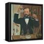 Louis Pasteur French Chemist and Microbiologist, in His Laboratory, Ca. 1880s-null-Framed Stretched Canvas