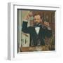 Louis Pasteur French Chemist and Microbiologist, in His Laboratory, Ca. 1880s-null-Framed Art Print