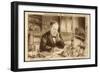 Louis Pasteur French Chemist and Microbiologist in His Laboratory-H. Wagner-Framed Art Print