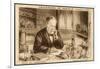 Louis Pasteur French Chemist and Microbiologist in His Laboratory-H. Wagner-Framed Art Print