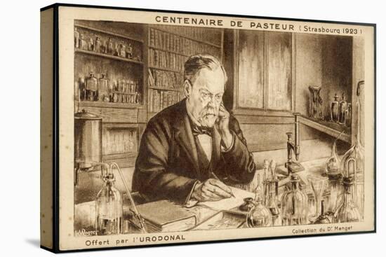 Louis Pasteur French Chemist and Microbiologist in His Laboratory-H. Wagner-Stretched Canvas