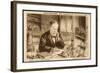 Louis Pasteur French Chemist and Microbiologist in His Laboratory-H. Wagner-Framed Art Print