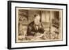 Louis Pasteur French Chemist and Microbiologist in His Laboratory-H. Wagner-Framed Art Print