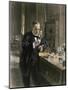 Louis Pasteur in His Laboratory-null-Mounted Premium Giclee Print