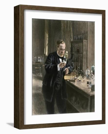 Louis Pasteur in His Laboratory-null-Framed Giclee Print