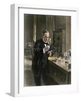 Louis Pasteur in His Laboratory-null-Framed Giclee Print