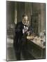 Louis Pasteur in His Laboratory-null-Mounted Giclee Print