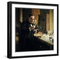 Louis Pasteur in Lab, 1884-Albert Edelfelt-Framed Giclee Print