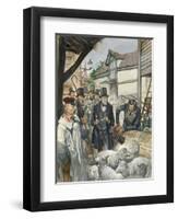 Louis Pasteur Sees the Results of His Experiment with a Vaccine for Anthrax-Peter Jackson-Framed Premium Giclee Print