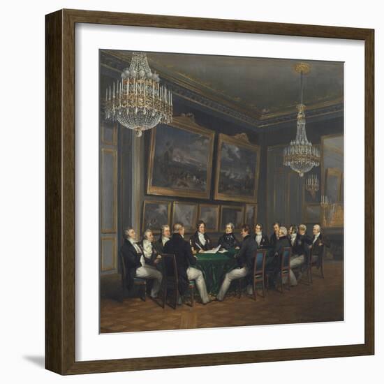 Louis Philippe , Duke of Orleans, Signing the Proclamation of the Lieutenant Generalship of the Rea-Joseph Desire Court-Framed Giclee Print