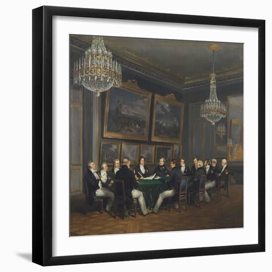 Louis Philippe , Duke of Orleans, Signing the Proclamation of the Lieutenant Generalship of the Rea-Joseph Desire Court-Framed Giclee Print