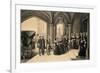 Louis-Philippe's Journey in England, 1844, King Being Received at Windsor Castle, October 8, 1844-Edouard Pingret-Framed Premium Giclee Print