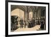 Louis-Philippe's Journey in England, 1844, King Being Received at Windsor Castle, October 8, 1844-Edouard Pingret-Framed Premium Giclee Print