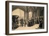 Louis-Philippe's Journey in England, 1844, King Being Received at Windsor Castle, October 8, 1844-Edouard Pingret-Framed Giclee Print
