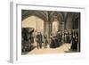 Louis-Philippe's Journey in England, 1844, King Being Received at Windsor Castle, October 8, 1844-Edouard Pingret-Framed Giclee Print