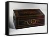 Louis Philippe Style Chest with Rosewood Veneer Finish and Light Wood Inlays, France-null-Framed Stretched Canvas