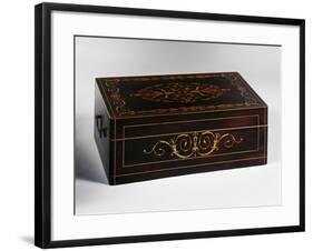 Louis Philippe Style Chest with Rosewood Veneer Finish and Light Wood Inlays, France-null-Framed Giclee Print