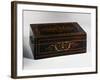 Louis Philippe Style Chest with Rosewood Veneer Finish and Light Wood Inlays, France-null-Framed Giclee Print