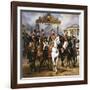 Louis Philippe Und Seine Soehne Zu Pferde Beim Verlassen Von Schloss Versailles-Horace Vernet-Framed Giclee Print