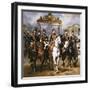 Louis Philippe Und Seine Soehne Zu Pferde Beim Verlassen Von Schloss Versailles-Horace Vernet-Framed Giclee Print