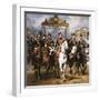 Louis Philippe Und Seine Soehne Zu Pferde Beim Verlassen Von Schloss Versailles-Horace Vernet-Framed Giclee Print