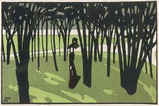 Lady in Park, Cocorico-Louis Popineau-Laminated Premium Giclee Print