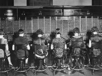 View of Row of Operators from Behind at Busy Switchboard at Telephone Company-Louis R^ Bostwick-Photographic Print