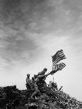 American Marines Replacing Small American Flag with Larger One Atop Mt. Suribachi-Louis R^ Lowery-Photographic Print