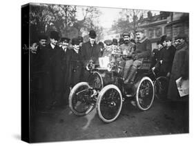 Louis Renault in the Driver's Seat of a Voiturette Renault 1¾ Hp, 1899-null-Stretched Canvas