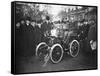 Louis Renault in the Driver's Seat of a Voiturette Renault 1¾ Hp, 1899-null-Framed Stretched Canvas