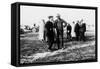 Louis Renault (To the Lef) and Edouard Michelin at the French Grand Prix, Dieppe, 1908-null-Framed Stretched Canvas