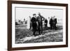 Louis Renault (To the Lef) and Edouard Michelin at the French Grand Prix, Dieppe, 1908-null-Framed Photographic Print