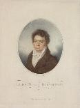 Lugwig Van Beethoven (1770-1827) Engraved by Blasius Hofel (1792-1863) 1814-Louis Rene Letronne-Framed Stretched Canvas