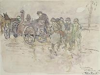 Field Kitchen on the Road to Belfort, 1918-Louis Robert Antral-Framed Giclee Print
