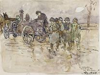 Field Kitchen on the Road to Belfort, 1918-Louis Robert Antral-Framed Giclee Print