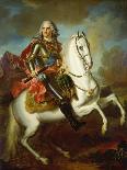 King August III, of Poland as Prince on Horse, C. 1718-Louis Silvestre-Laminated Giclee Print