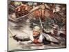 Louis Throws Himself Overboard-null-Mounted Giclee Print