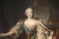 Portrait of the Empress Elizabeth Petrovna, 1758-Louis Tocque-Stretched Canvas